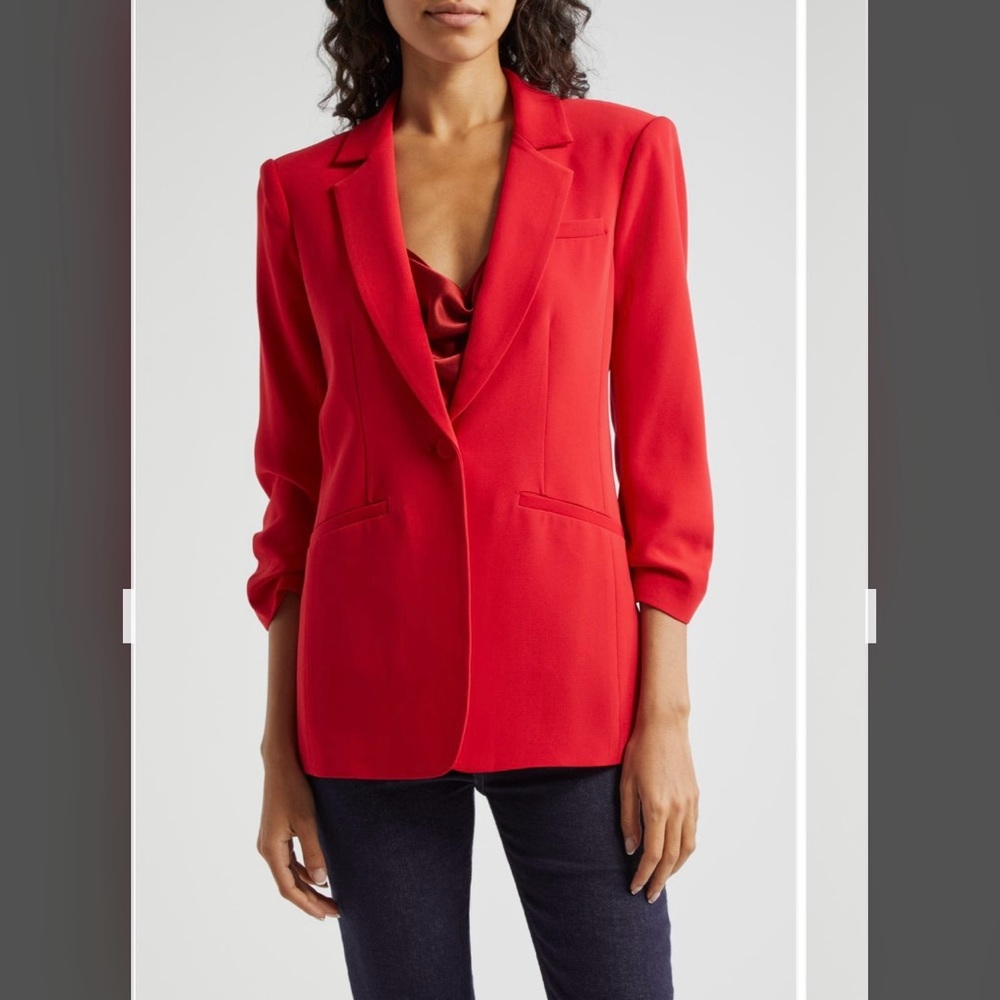 Cinq à Sept Vibrant Scarlet Blazer